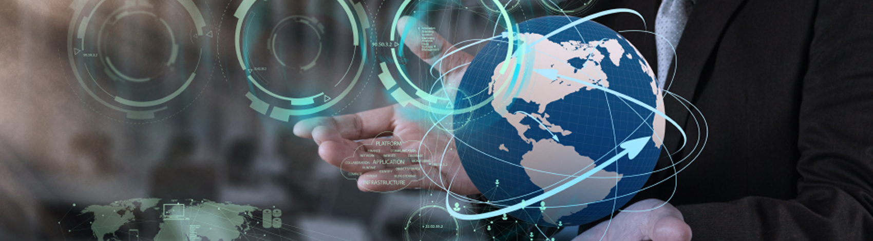 businessman working with new modern computer show social network